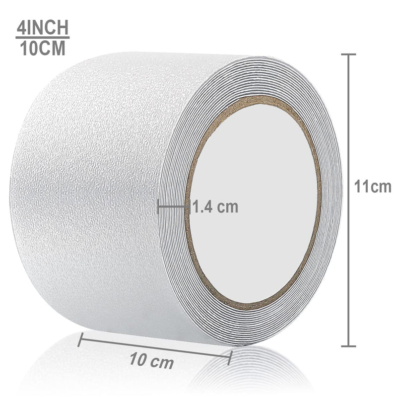 Yorwe Anti Slip Tape Transparent, More Clear and Comfortable Safety Track Tape (4" Width x 190" Long, Clear) 4" Width x 190" Long