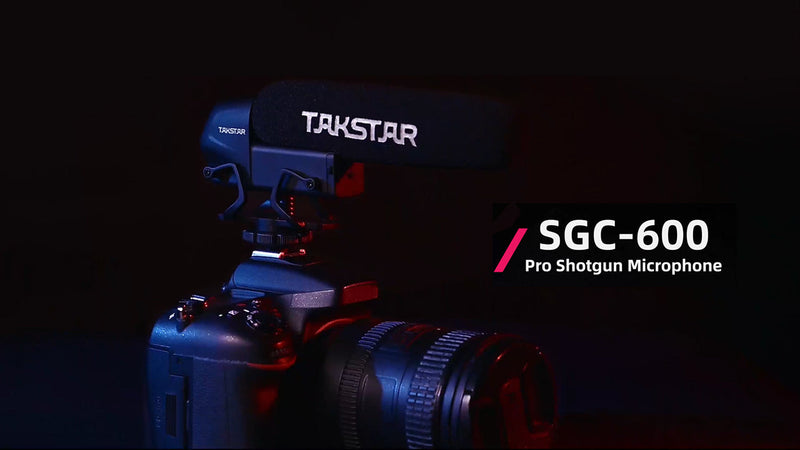 SGC-600 Universal Shotgun Mic for Camera & Phone, 3.5mm with Shock Mount