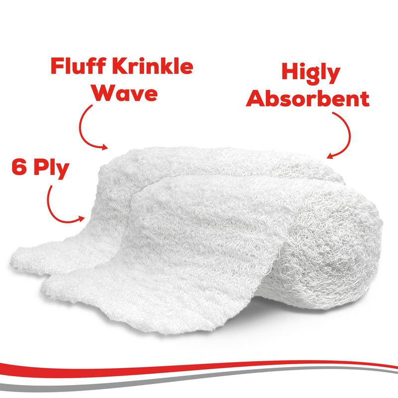 [Australia - AusPower] - Kerlix Gauze Bandage Rolls - 4 1/2 in x 4.1 Yds, 6 Ply - 6 Single Sterile Pocuhes- Extra Absorbency - Latex Free, Hospital Grade Cotton Fluff Bandage Wrap Krinkle Style - for Wound Care & First Aid 