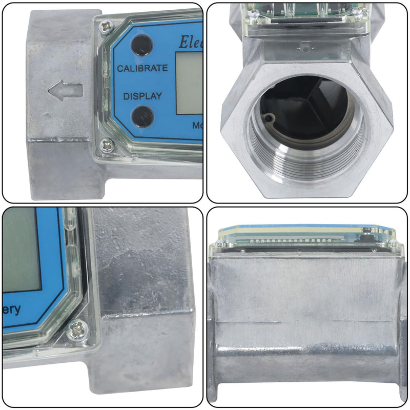 [Australia - AusPower] - findmall 1.5 Inch Turbine Flow Meter, 10.5-74Gpm Blue Fit for Diesel, Gasoline, Kerosene, Methanol, Water 