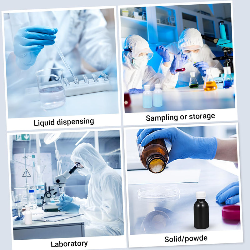 [Australia - AusPower] - 3oz/100ml Plastic Food Grade Storage Bottles, Wide Mouth HDPE Chemical Reagent Sample Bottle Liquid Containers with Sealed Caps (Translucent, 4 Pcs) Translucent 3oz 