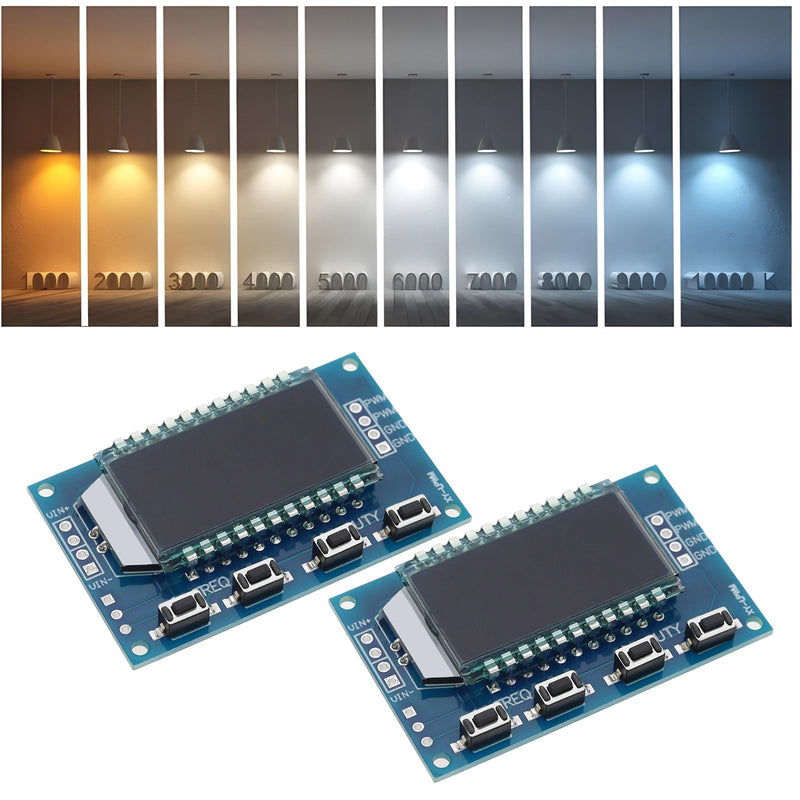[Australia - AusPower] - SING F LTD 2PCS PWM Signal Generator PWM Square Wave Signal Generator LCD Display Signal Generator Module 1 Channel Frequency Generator Rectangular Wave Generator 