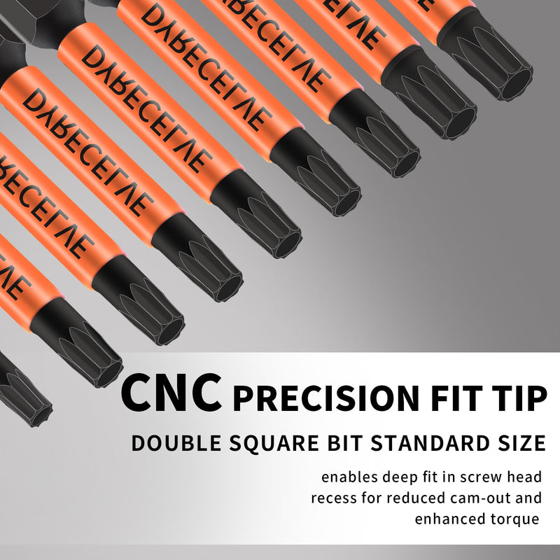 [Australia - AusPower] - 10-Pack 8 Point Star Bit - Professional 8 Point Torx Bit (Magnetic Heads & Hex Shank) - Double Square Bit Set Made of Premium S2 Alloy Steel - 8 Point Star Bit for Trailer - Sizes #1, 2 and #3 Blue 