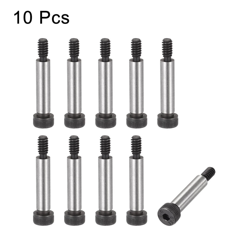 [Australia - AusPower] - uxcell Alloy Steel Hexagon Socket Head Shoulder Screws Bolts, 1" Shoulder Length, 1/4" Shoulder Dia, 10-24 Thread, 10pcs 1" x 1/4" 