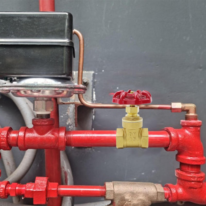[Australia - AusPower] - Antrader Gate Valve Brass,DN15 Female with Wheel Handle Brass 1/2" Female Threaded Rotary Globe Valve for Water Oil Gas,2Pcs 1/2"(DN15) 