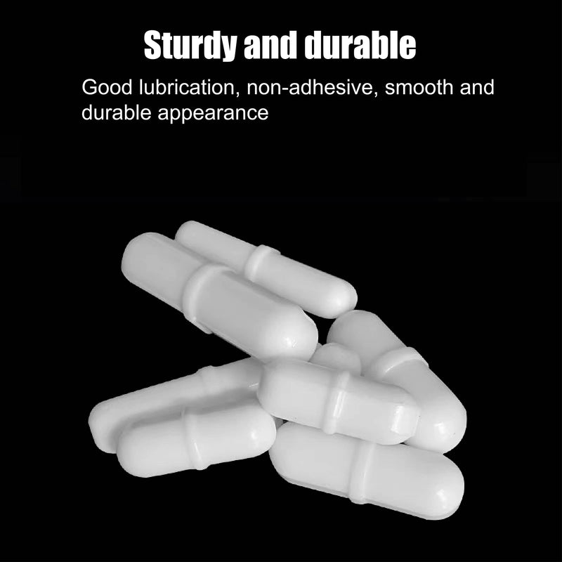 [Australia - AusPower] - Magnetic Stir Bars,10 Pcs PTFE Magnetic Stirrer Mixer Stir Bar, 20 mm/ 0.8 Inch White Laboratory Stirrer Mixer Bar (10) 10 