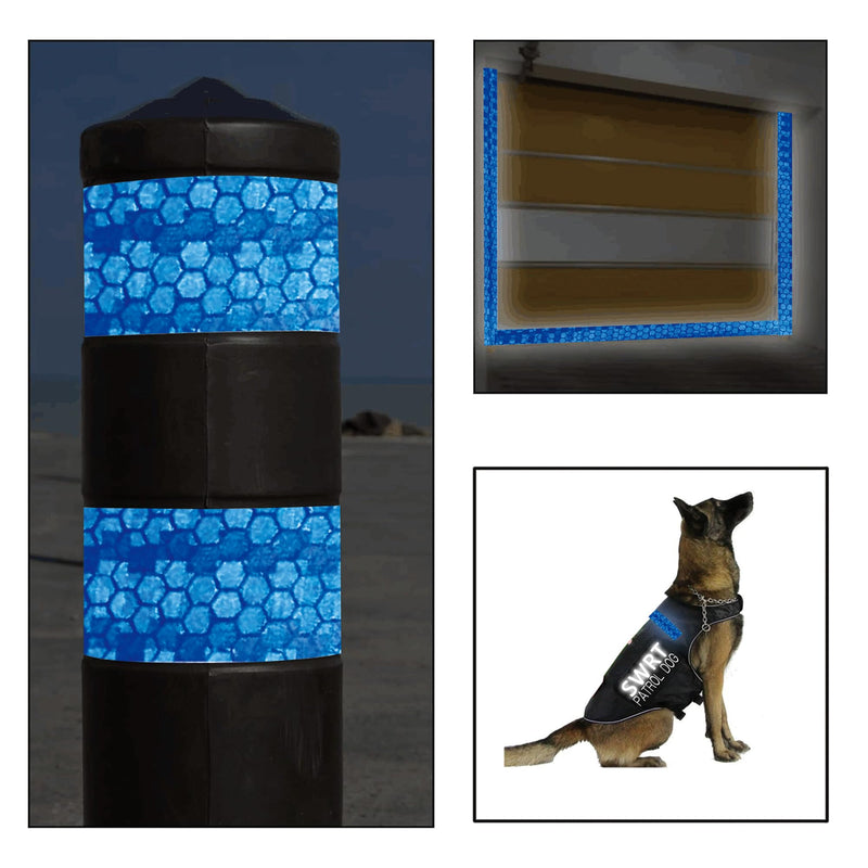 [Australia - AusPower] - Reflective Tape 2 Inch x 30 Feet DOT-C2 Shining Star Fade Resistant Blue Reflective Tape Outdoor Waterproof Strong Adhesive Safety Warning Tape Reflector Conspicuity Tape for Trailer Trucks Bike 2IN x 30FT 