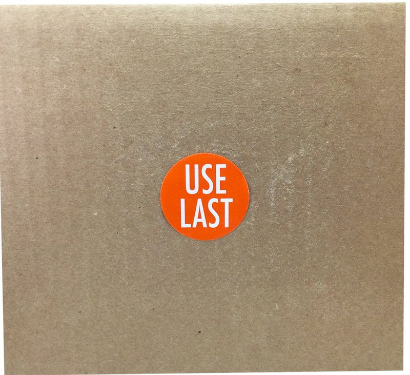 Orange with White USE Last Stickers 1.5 Inch Round Circle Dots 500 Adhesive Labels On A Roll for FIFO Inventory Rotation Stock Management and Food Prep Organization Made in the USA