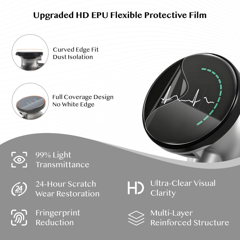 [Australia - AusPower] - All-in-One Protection Kit for Eko CORE 500 Digital Stethoscope, 3 EPU Flexible Film, 3 Silicone Protective Cover, 6 Rubber Ear Tips, Round Protection for Daily Use, Compatible with Eko Stethoscope 