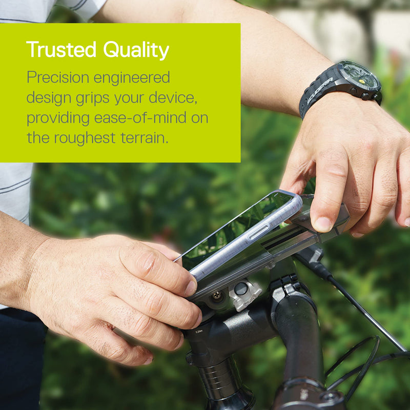 [Australia - AusPower] - Bicycle Phone Mount By Delta Cycle - Lockable Bike Phone Mount Handlebar Adjusts To Any Size Bar - Fits Any Phone Or IPhone Up To 3.5" x 7.8" - Easily Accessible Bike Phone Holder 