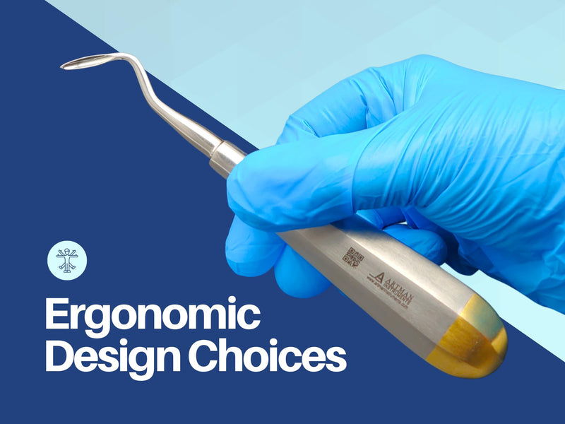 [Australia - AusPower] - Angular Dental Root Extraction Elevator Left and Right Surgical Root Tip Extraction 