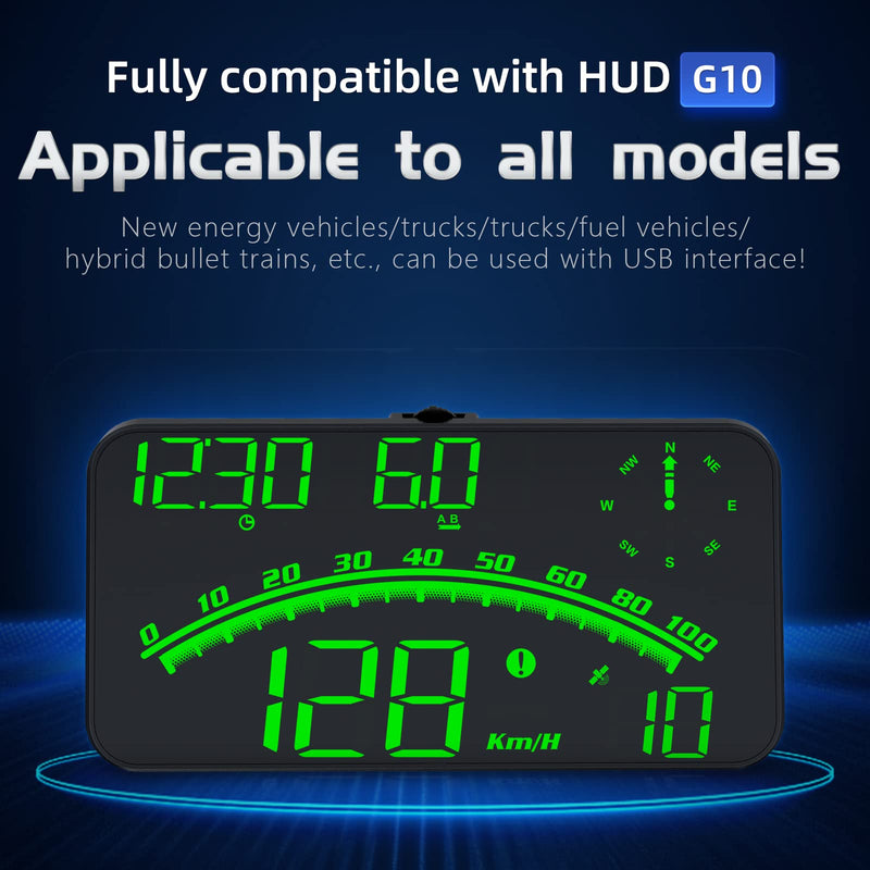 [Australia - AusPower] - Digital GPS Speedometer, HUD Head Up Display for Car, Upgraded 5.5" Large-Screen, Suitable for All Vehicles GREEN 