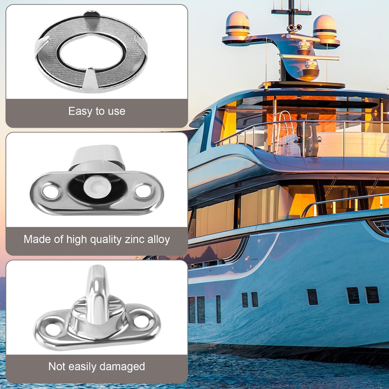 [Australia - AusPower] - 15 Sets Twist Lock Fasteners, Marine Grade Quarter Turn Fasteners, Rustproof Zinc Alloy Turn Button Eyelet and Stud for Securing Marine Canvas 