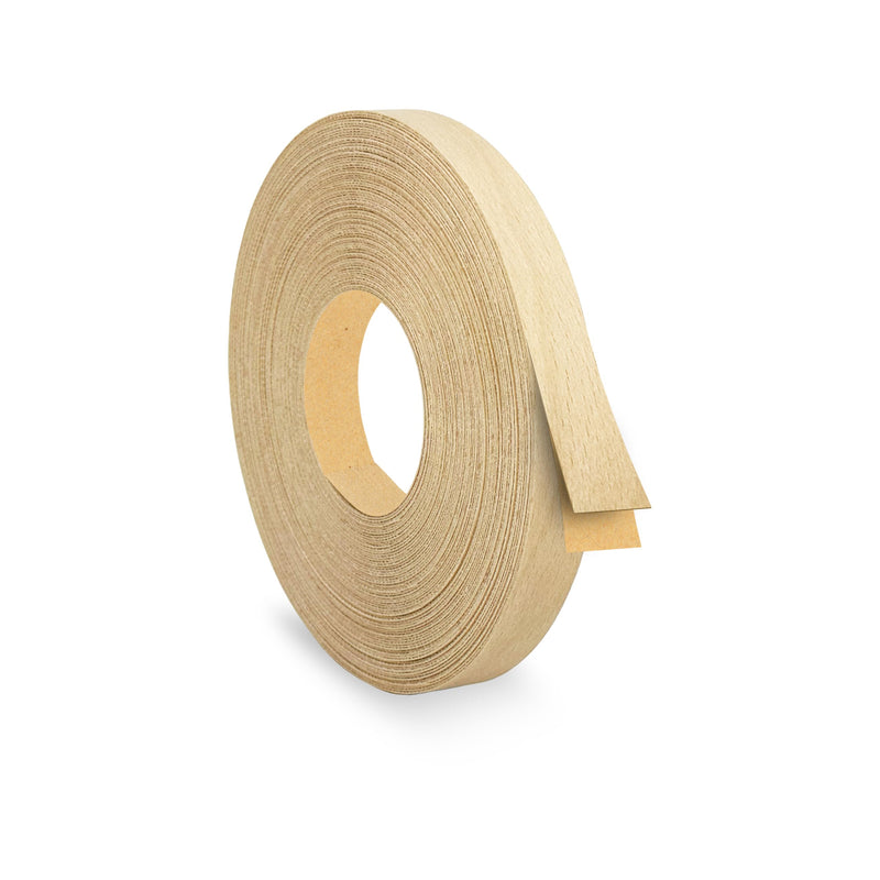 Birch 3/4 inch x 50 feet Edge Banding Veneer Tape Peel Stick Adhesive Edging Veneer Trim Flexible Vinyl Strip Molding Wood Cabinet Laminate Shelf Furniture Countertop Formica Plywood Board Repair Birch 3/4 inch x 50 ft