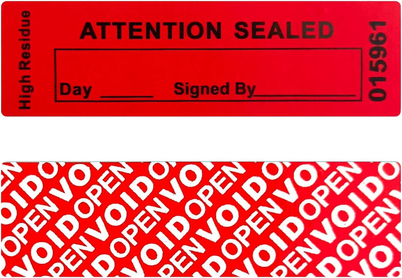 320 pcs Total Transfer Tamper Evident Security Warranty Void Seals/Stickers with Serial Numbers High Security Tamper Proof for Reusable Package(1 x 3.35Inches,red) Red-320pcs