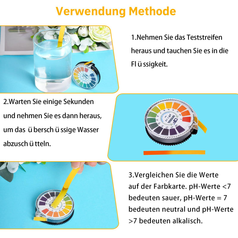[Australia - AusPower] - Werownsgso Universal Test Strips, PH Test Strips Measurement Full Range 0-14 Litmus Paper for Acid Test Indicator Strips 5 m Long (2) 2 