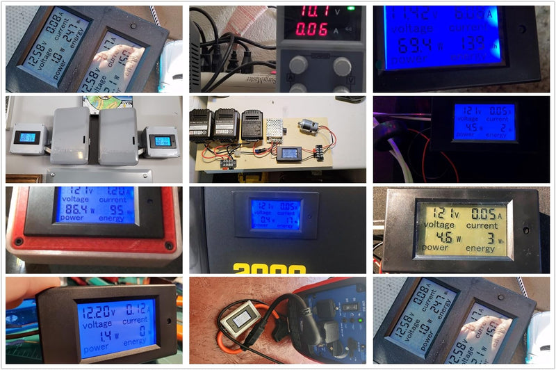 [Australia - AusPower] - AC Voltmeter Ammeter Digital Multimeter Voltage Ampere Meter Panel AC 80V-260V 110v 220v 20A Electrical Volt Current Power Energy Monitor Tester Gauge with LCD Display & Built-in Shunt 