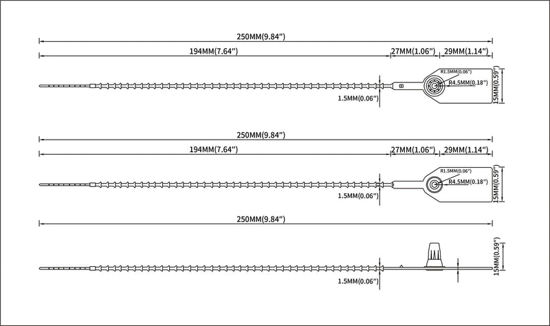 [Australia - AusPower] - Tamper Proof Zip Ties Plastic Security Seal Disposable Self Locking Security Tags Numbered Pull Tite Label Signage for Fire Extinguisher Truck 250mm Pack of 100 (White) 