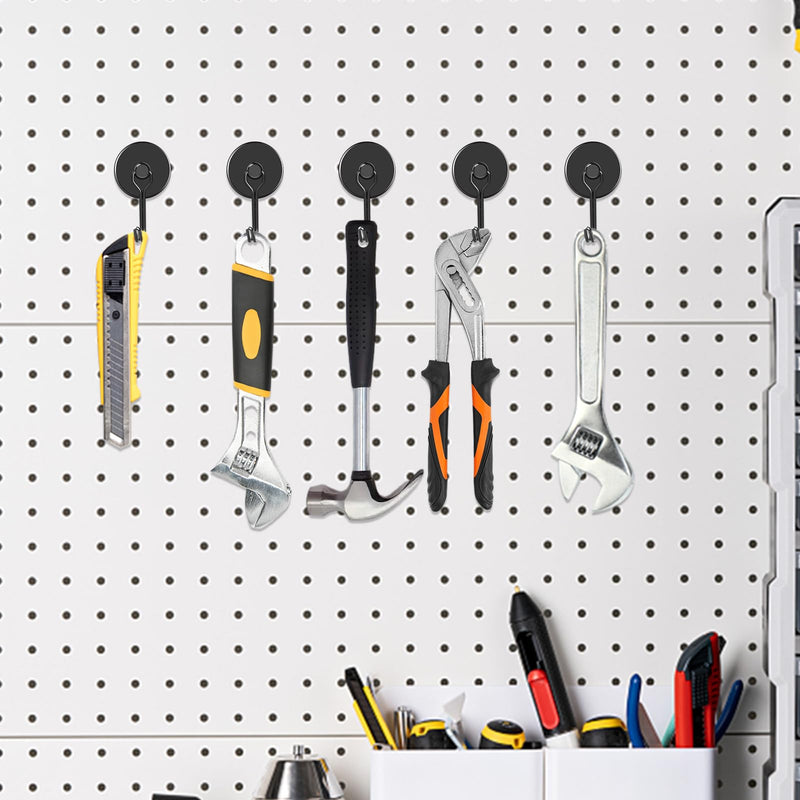 [Australia - AusPower] - MIKEDE Black Strong Magnetic Hooks, 70LB+ Swivel Swing Magnetic Hooks Heavy Duty, Cruise Hooks Neodymium Magnets with Hooks for Hanging, Home, Metal Door, Office and Garage - Pack of 4 70lbs-4Pack 