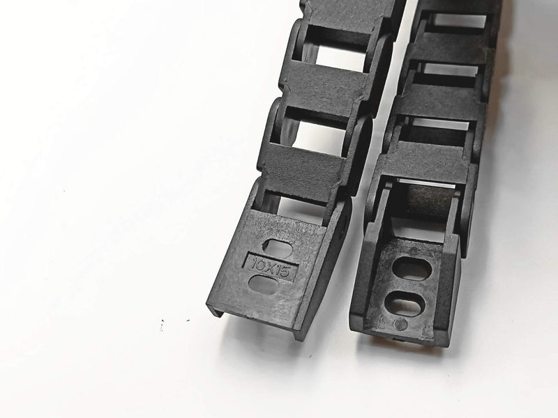 [Australia - AusPower] - R18 10mm x 15mm?inner Hinner W?Black Plastic Cable Wire Carrier Drag Chain 1M Length for CNC (Black-R18, 10X15) Black-R18 