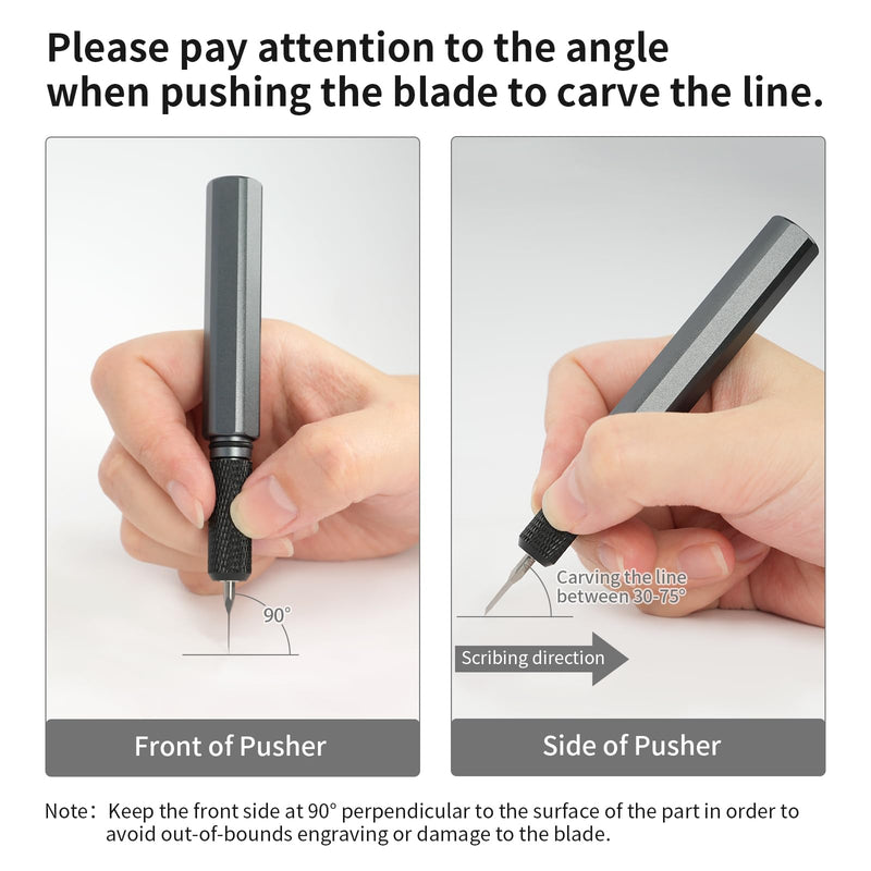 Model Scriber, Line Scriber with Tungsten Steel Blades, Model Scribing Tool for Modeling Hobby, RG Scale Model, Gundam Model Kit, Plastic Models, Resin GK Carved Engraved Lines (0.075MM) 0.075MM