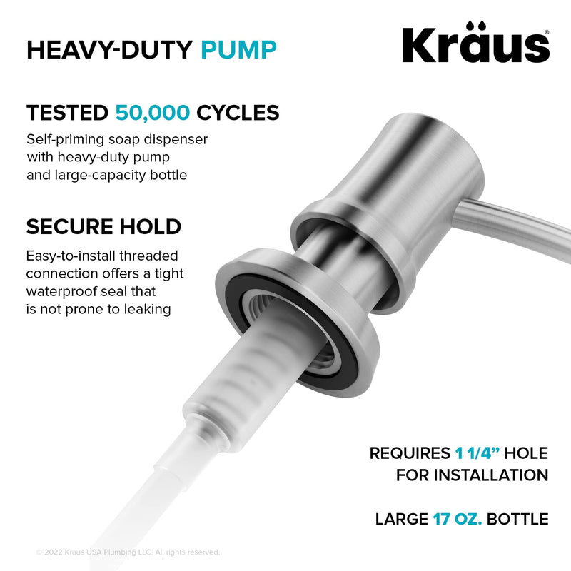 KRAUS Kitchen Soap and Lotion Dispenser in Oil Rubbed Bronze, KSD-54ORB Traditional Style