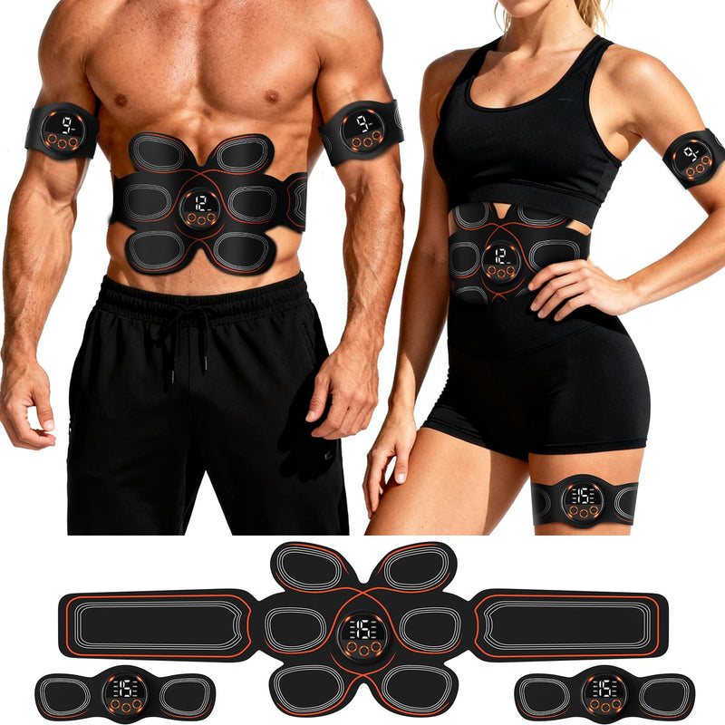 [Australia - AusPower] - BLASET ABS Muscle Stimulator, Ab Toning Trainer Fitness Belt, Workout Equipment for Abdomen, Arms and Thighs 