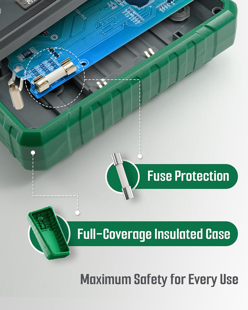 [Australia - AusPower] - TESMEN TN-213 Voltage Tester & TSM-599 Smart Digital Multimeter Bundle – Comprehensive Multimeter with AC/DC Voltage, Current, Resistance, Capacitance, Temperature, Continuity 