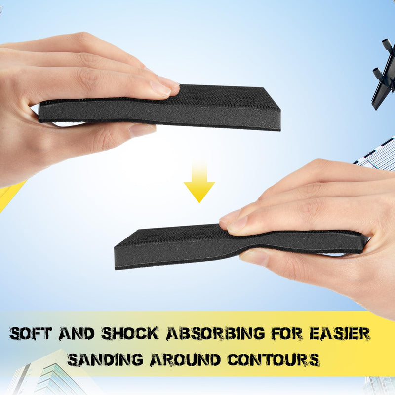 [Australia - AusPower] - 4 Pcs Soft Black Foam Sanding Pads Interface Sander Backing Pad Compatible with Festool RS400 LS130 Sander, 80 x 133 x 12 mm 4 