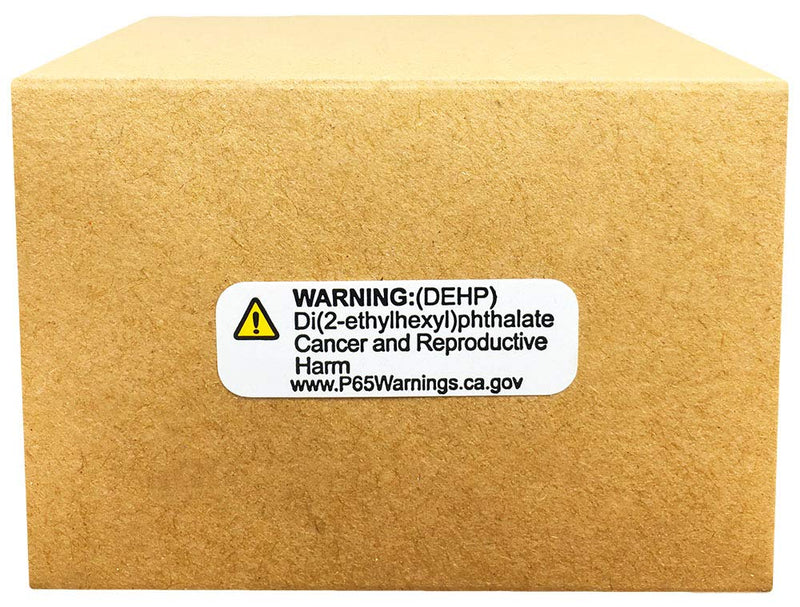 California Proposition 65 DEHP Warning Labels Short Form .5 x 1.5 Inch 500 Adhesive Stickers