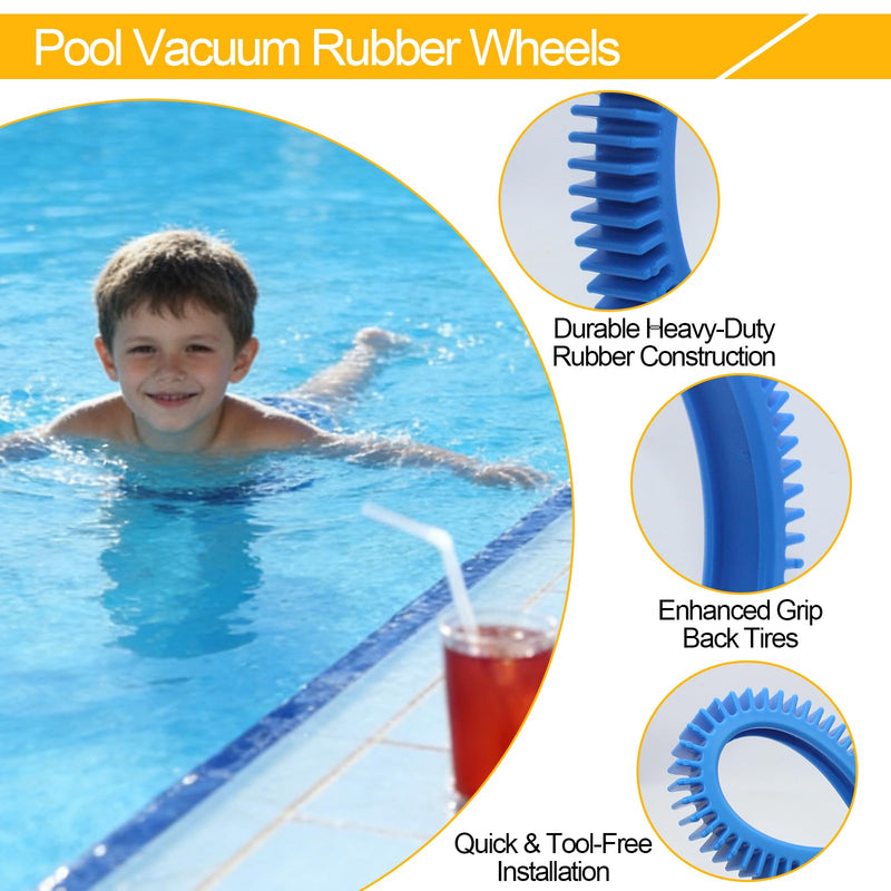 [Australia - AusPower] - Pool Cleaner Tire Combo Kit for Hayward Pool Vacuums fit for Poolvergnuegen with Super Hump Front 896584000-143 and Rear Tires 896584000-082 Robot Vacuums(2pcs front tires + 2pcs back tires) 2pcs front tires + 2pcs back tires 