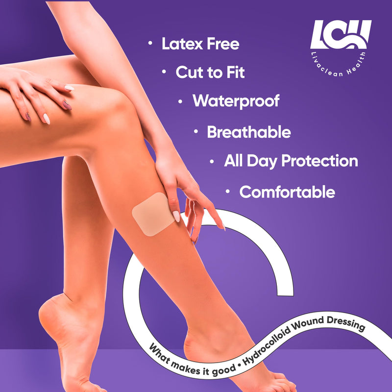 [Australia - AusPower] - (15 CT) 2" x 2" Sterile Hydrocolloid Wound Dressing - Individually Packed, Hydrocolloid Bandages Large, Adhesive Bandage, Bed Sore Bandages, Large Patches 