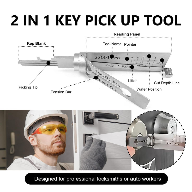 Key Decoder Made of Stainless Steel, Key Decoder Made of Stainless Steel Ss001, Stainless Steel Key Decoder, Key Decoder with 1 Storage Bag, Decoder Key, for Door Lock, Bedroom Lock