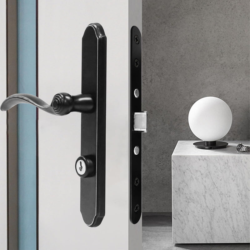 Storm Door 2 Piont Mortise Lock Body Replacement Fit for Pella Storm Door Handle Set Part (Black) 1 Pack Black