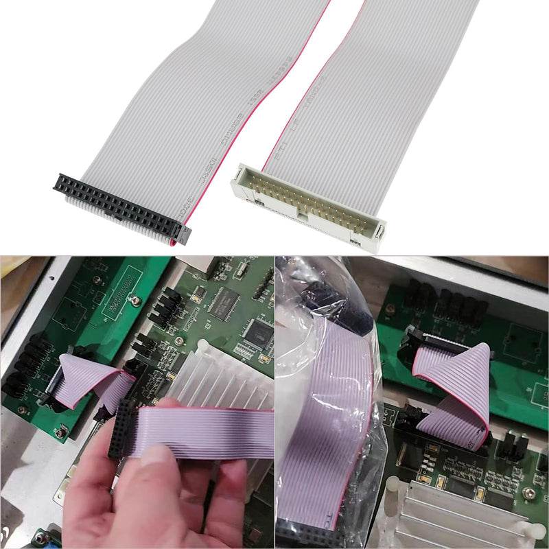 [Australia - AusPower] - 2Pcs 34 Pins IDC Extension Cable IDC Extension Jumper Connector Male to Female IDC Extension Cable 2.54mm Pitch Double Row Flat Ribbon Cable 