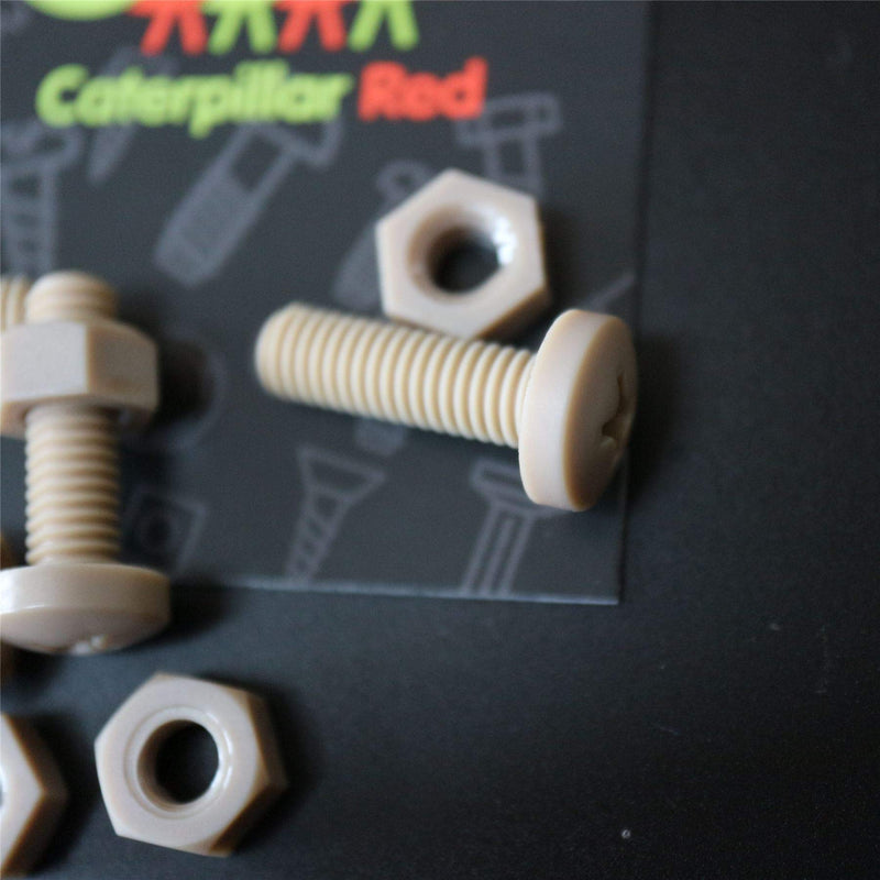 [Australia - AusPower] - 5 x PEEK Pan Head Screw M6 x 20mm Nuts & Bolts - Peek Plastic nuts and bolts, anti corrosion, chemical resistant, high temperature resistance (15/64 x 25/32 in) 