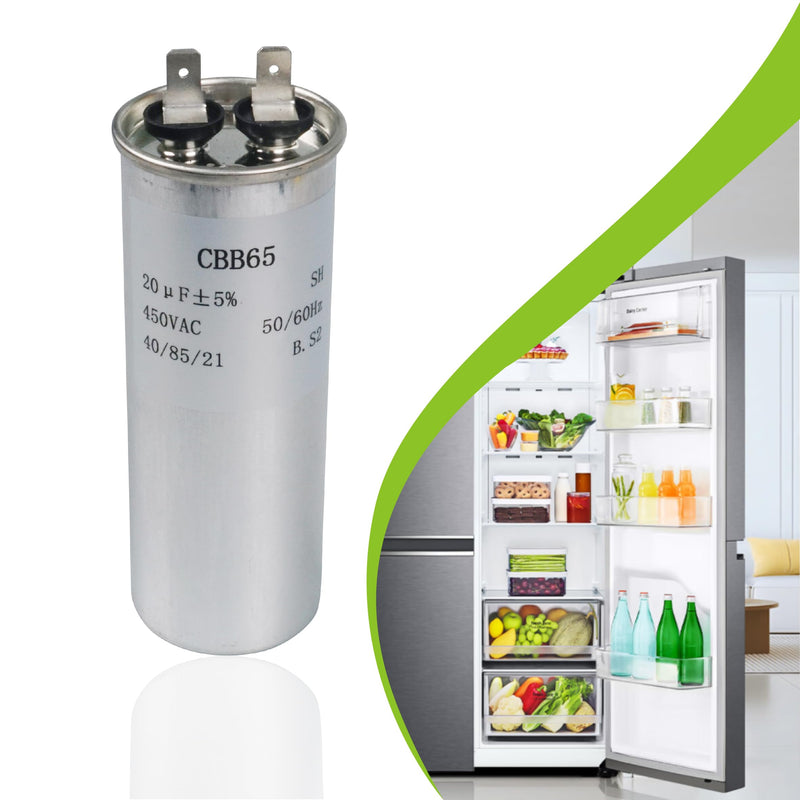 EAE32501017 Refrigerator Start Relay/Run Capacitor Replacement – Compressor Start Assembly – Compatible with LG 20μF 450VAC, 50/60Hz Capacitor 1 Set
