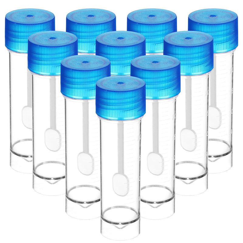 [Australia - AusPower] - ULTECHNOVO Specimen Cups, 10pcs Laboratory Stool Sample kit Cups for Testing Plastic with lids Pill vials Toilet 
