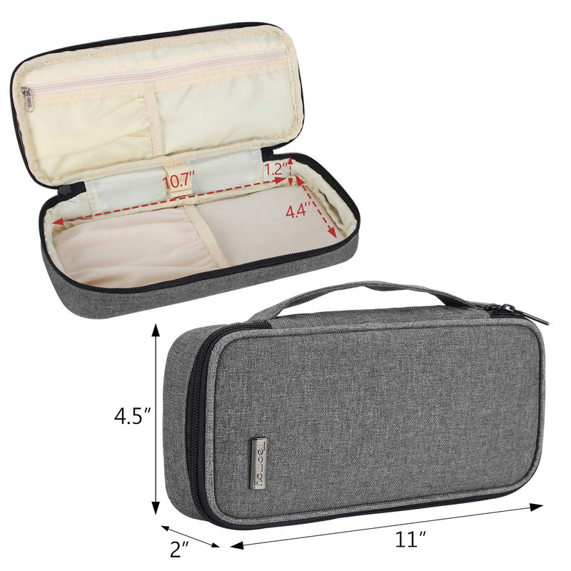 [Australia - AusPower] - Teamoy Stethoscope Case Compatible with 3M Littmann, ADC, Omron Stethoscope, Stethoscope Carrying Case Travel Bag for Nurse Accessories, Gray 