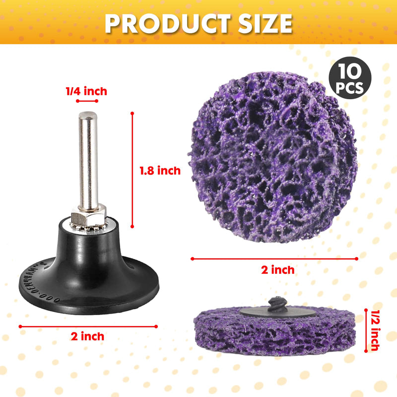[Australia - AusPower] - Strip Discs Quick Sanding Discs Stripping Wheel Stripper Abrasive Wheel for Drill, Strip Paint Clean Welds Remove Metal Wood Rust Scale & Oxidation (2INCH-10Pack) 2INCH-10Pack 