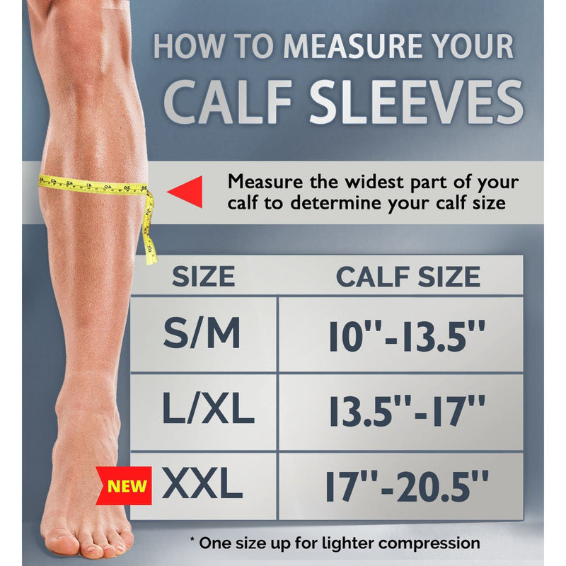 [Australia - AusPower] - NEWZILL Compression Calf Sleeves (20-30mmHg) for Men & Women Perfect Option to Compression Socks for Running Travel Nursing Solid Black L/XL (see Size Chart) 