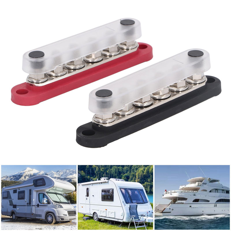 150A Bus Bar Terminal Block, 300VAC 48VDC Power Distribution, Stainless | Stainless steel and brass, nylon, 300VAC/48VDC, for automobiles and ships