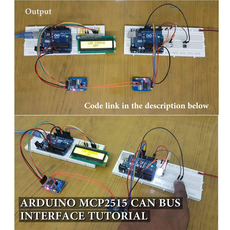 [Australia - AusPower] - Youmile 2pcs MCP2515 CAN Bus Module DC 5V TJA1050 Behavior Module SPI Controller Interface Card with Personal and Personal Lines 51 MCU ARM Controller Development Card 