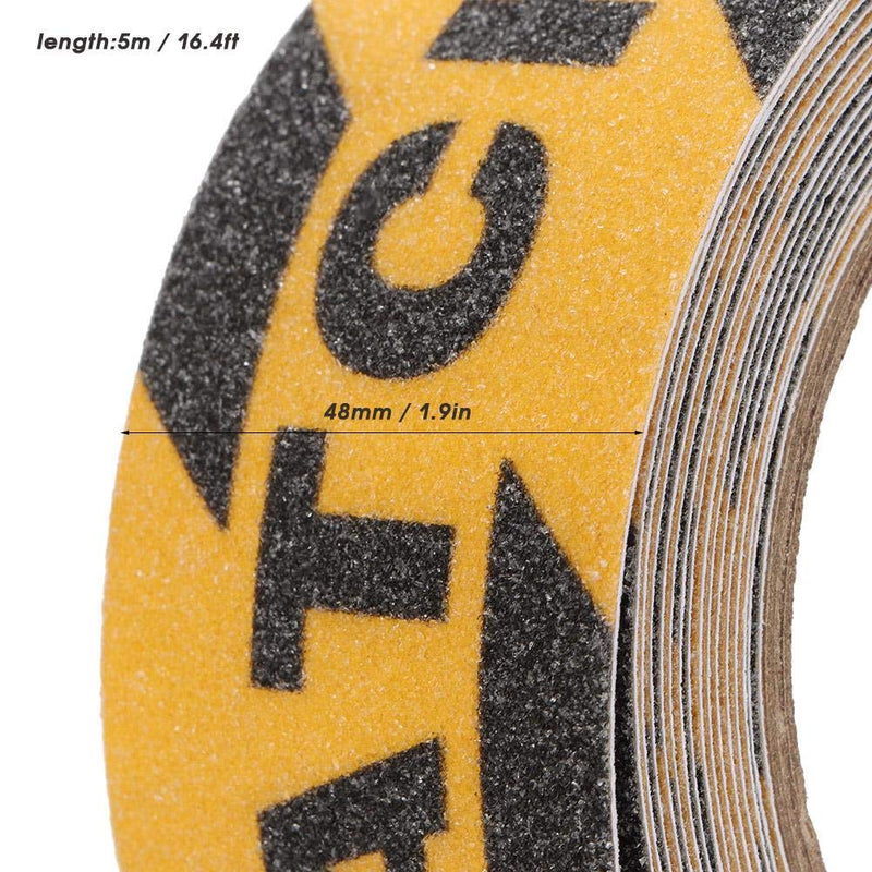 Anti Slip Tape, 2 Inch x 500Inch Watch Your Step Non Slip Tape Floor Stair Step Anti Slip Abrasive Safety PVC Tape Steps Caution Dangerous Zonesfor Indoor and Outdoor Use (Yellow and Black)