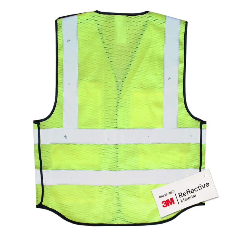 Salzmann Breakaway Mesh Reflective Vest | Multi Pocket High Vis | Available in 3 Styles & 5 Sizes | 5-Point Breakaway Design made with 3M Reflective Material Small-Medium Yellow