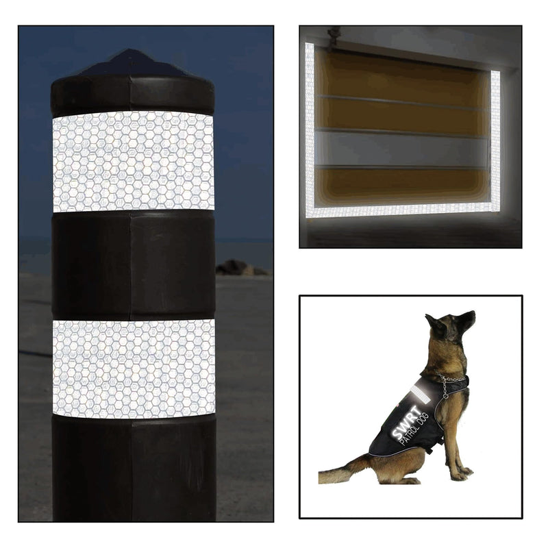 [Australia - AusPower] - Reflective Tape 2 Inch x 30 Feet DOT-C2 Shining Star Fade Resistant White Reflective Tape Outdoor Waterproof Strong Adhesive Safety Warning Tape Reflector Conspicuity Tape for Trailer Trucks Bike 2IN x 30FT 