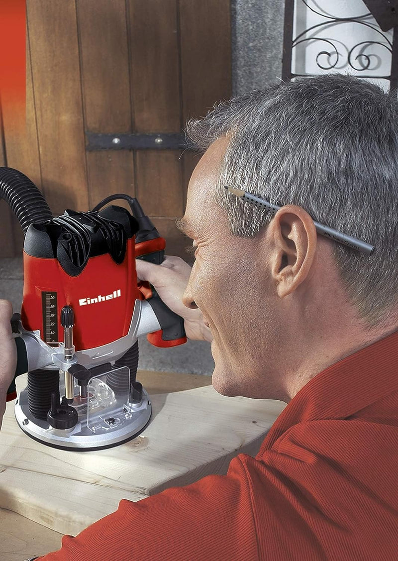 Einhell Original 15-Piece Milling Cutter Set | Router Accessories | Suitable for Wood | 8mm Shank | For Milling Various Profiles | Box 15 pieces. Router Bit Set