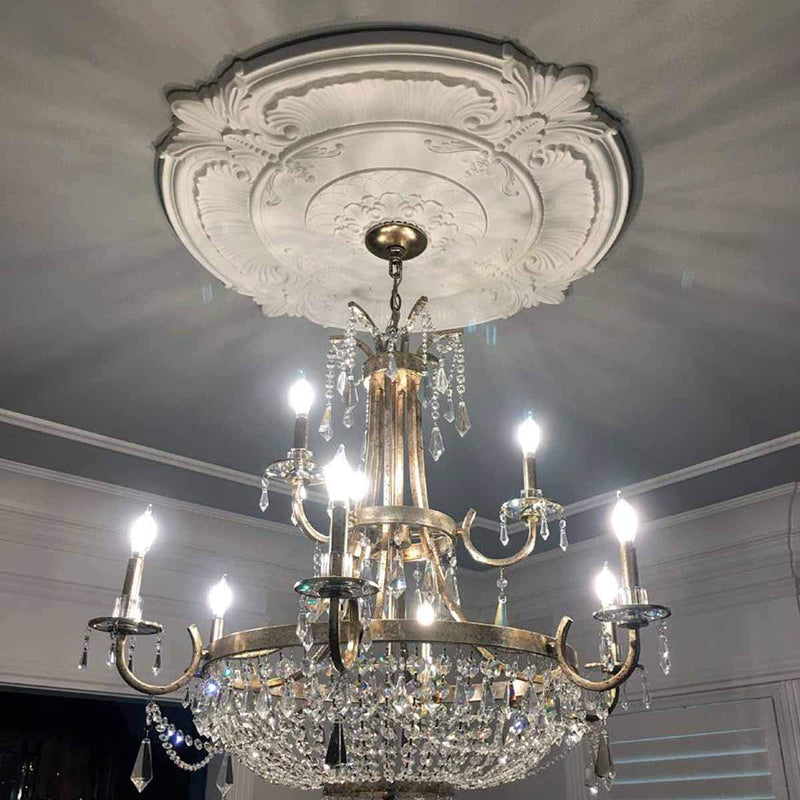 Ekena Millwork CM18GAWHF Granada Ceiling Medallion fits Canopies up to 6 5/8, Witch Hazel Witch Hazel (Flat Finish)
