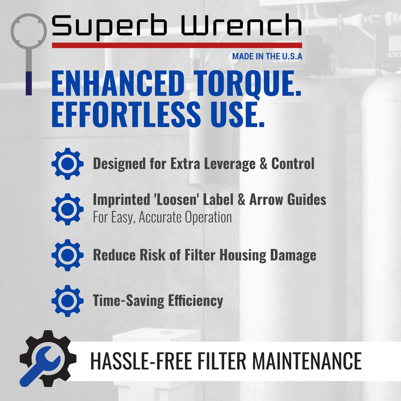Superb Wrench SPBW-11 Heavy Duty Metal Water Filter Wrench (3.69 inch Inside Diameter)