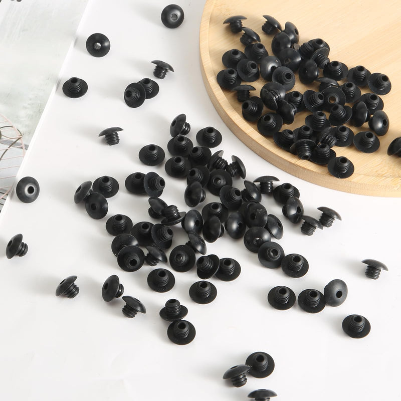 [Australia - AusPower] - 120pcs Pegboard Hook Locks, Peg Hook Stoppers Clips Fit for 1/4 Inch Peg Board Push Pin Tool Organizer Peg Locks Round Holes for Hanging Stopping Hooks from Falling Off (Black) 120 